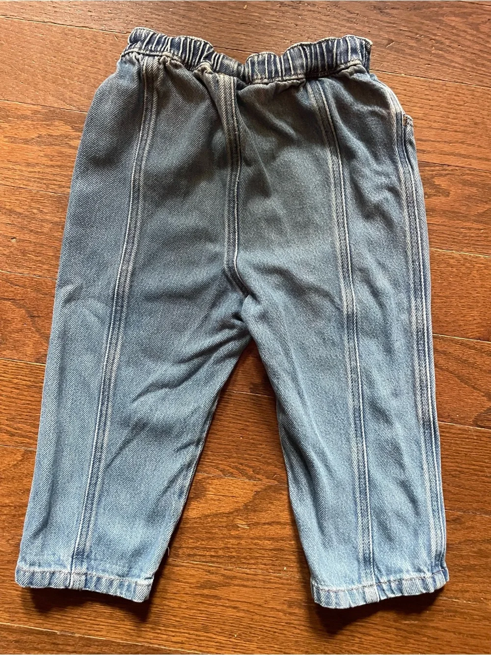 H&M Kids Elastic Waist Light Blue Denim Pants 3T